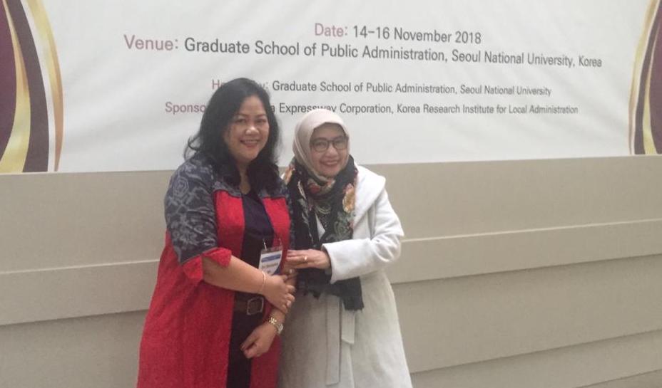 Evi Stelyana presentasi  di 3rd Comperative Asia Africa Govermental Accounting Conference (CAAGA) 2018