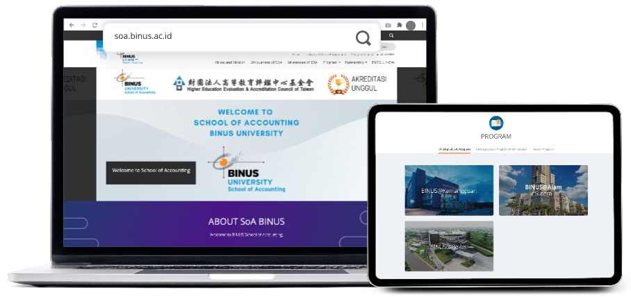 Accounting Department is a department under the School of Accounting BINUS University.
