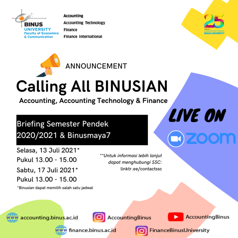 Sosialisasi Semester Pendek & Binusmaya7 – Accounting