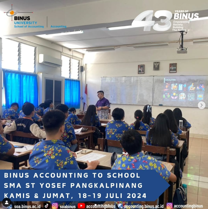 BINUS ACCOUNTING TO SCHOOL SMA ST YOSEF PANGKALPINANG